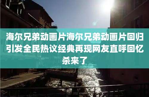 海尔兄弟动画片海尔兄弟动画片回归引发全民热议经典再现网友直呼回忆杀来了