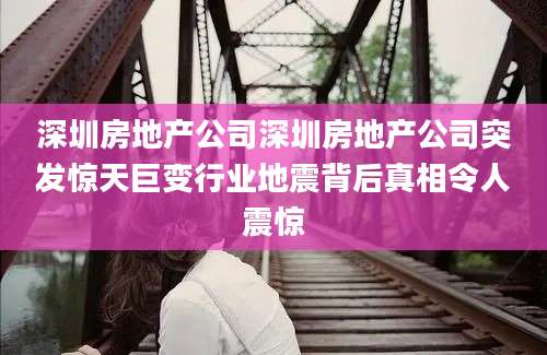 深圳房地产公司深圳房地产公司突发惊天巨变行业地震背后真相令人震惊
