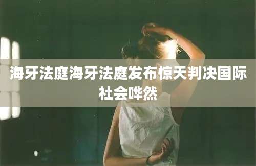 海牙法庭海牙法庭发布惊天判决国际社会哗然