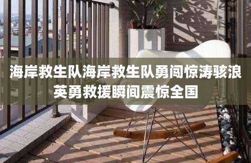 海岸救生队海岸救生队勇闯惊涛骇浪英勇救援瞬间震惊全国