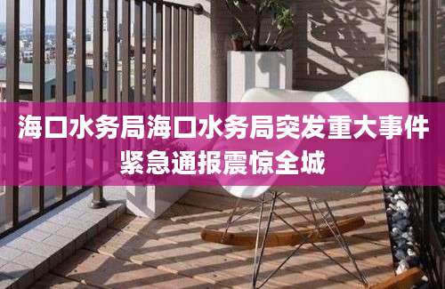 海口水务局海口水务局突发重大事件紧急通报震惊全城