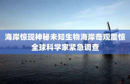 海岸惊现神秘未知生物海岸奇观震惊全球科学家紧急调查