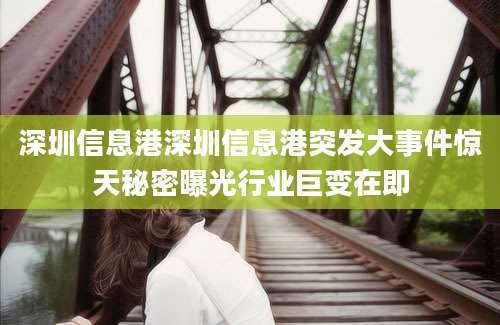 深圳信息港深圳信息港突发大事件惊天秘密曝光行业巨变在即