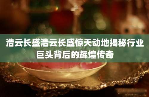 浩云长盛浩云长盛惊天动地揭秘行业巨头背后的辉煌传奇
