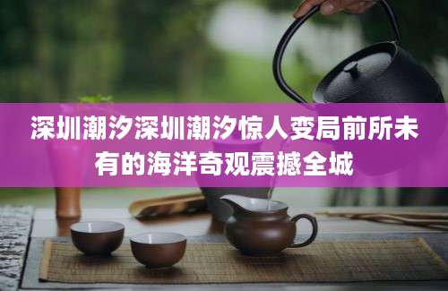 深圳潮汐深圳潮汐惊人变局前所未有的海洋奇观震撼全城