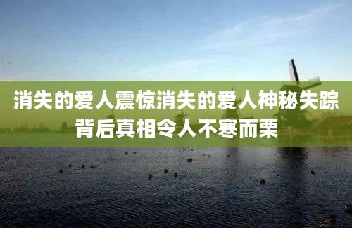 消失的爱人震惊消失的爱人神秘失踪背后真相令人不寒而栗