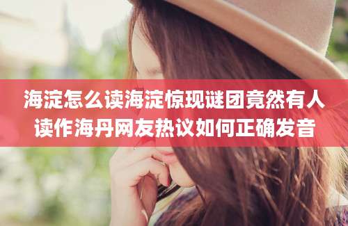 海淀怎么读海淀惊现谜团竟然有人读作海丹网友热议如何正确发音