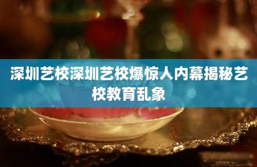 深圳艺校深圳艺校爆惊人内幕揭秘艺校教育乱象