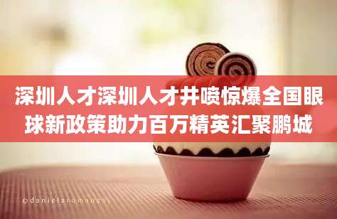 深圳人才深圳人才井喷惊爆全国眼球新政策助力百万精英汇聚鹏城