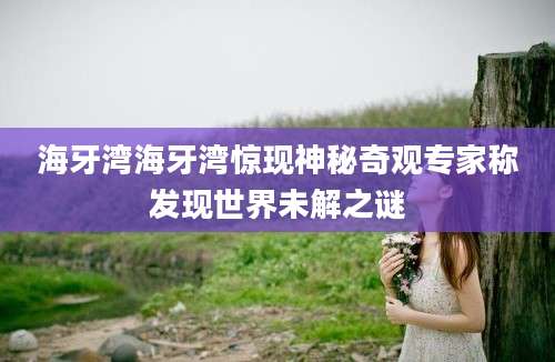 海牙湾海牙湾惊现神秘奇观专家称发现世界未解之谜