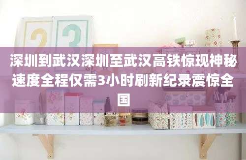 深圳到武汉深圳至武汉高铁惊现神秘速度全程仅需3小时刷新纪录震惊全国