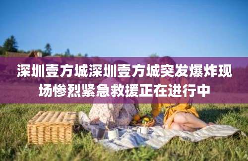 深圳壹方城深圳壹方城突发爆炸现场惨烈紧急救援正在进行中