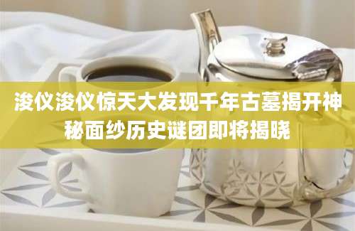 浚仪浚仪惊天大发现千年古墓揭开神秘面纱历史谜团即将揭晓