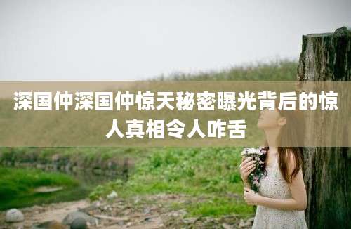 深国仲深国仲惊天秘密曝光背后的惊人真相令人咋舌
