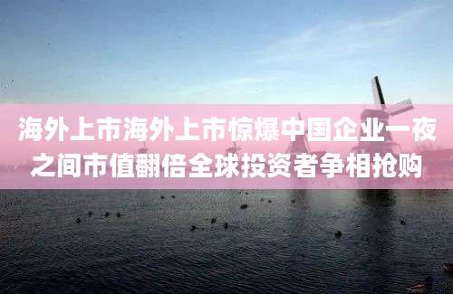 海外上市海外上市惊爆中国企业一夜之间市值翻倍全球投资者争相抢购