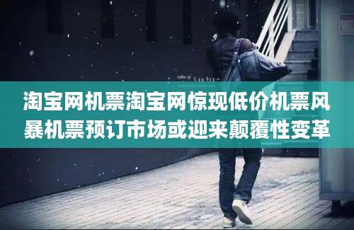 淘宝网机票淘宝网惊现低价机票风暴机票预订市场或迎来颠覆性变革