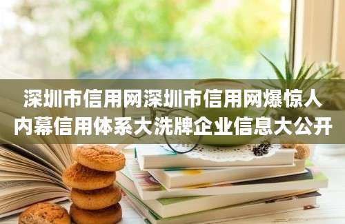 深圳市信用网深圳市信用网爆惊人内幕信用体系大洗牌企业信息大公开