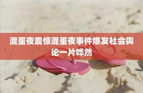 混蛋夜震惊混蛋夜事件爆发社会舆论一片哗然