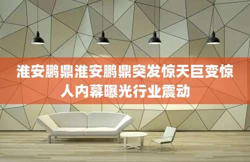 淮安鹏鼎淮安鹏鼎突发惊天巨变惊人内幕曝光行业震动