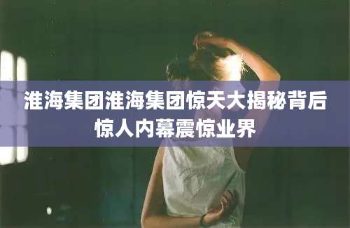 淮海集团淮海集团惊天大揭秘背后惊人内幕震惊业界