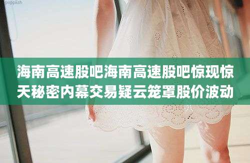 海南高速股吧海南高速股吧惊现惊天秘密内幕交易疑云笼罩股价波动