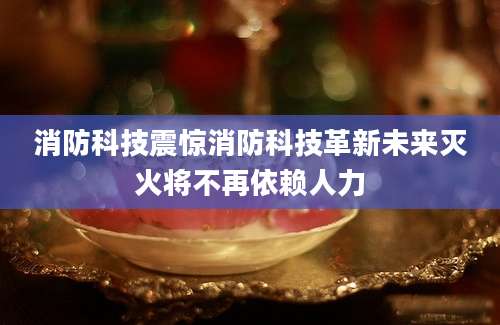 消防科技震惊消防科技革新未来灭火将不再依赖人力