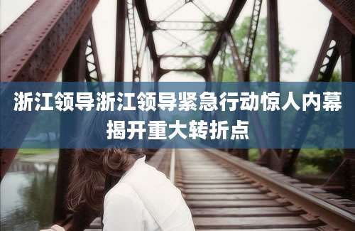 浙江领导浙江领导紧急行动惊人内幕揭开重大转折点