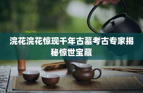 浣花浣花惊现千年古墓考古专家揭秘惊世宝藏