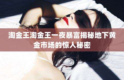 淘金王淘金王一夜暴富揭秘地下黄金市场的惊人秘密
