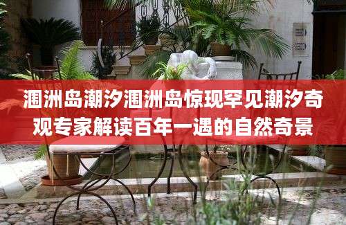 涠洲岛潮汐涠洲岛惊现罕见潮汐奇观专家解读百年一遇的自然奇景