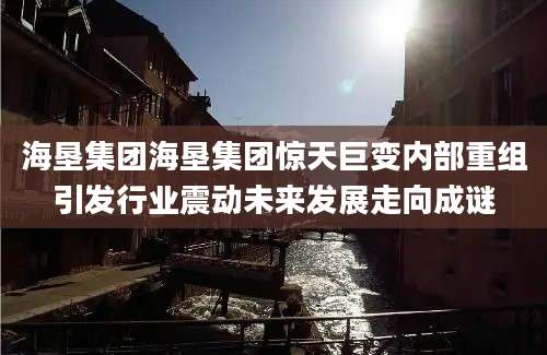 海垦集团海垦集团惊天巨变内部重组引发行业震动未来发展走向成谜