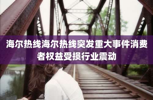 海尔热线海尔热线突发重大事件消费者权益受损行业震动