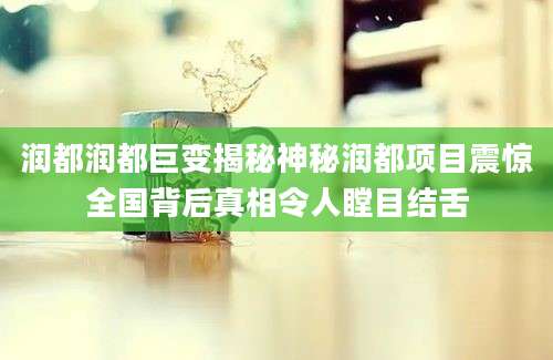 润都润都巨变揭秘神秘润都项目震惊全国背后真相令人瞠目结舌