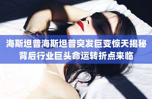 海斯坦普海斯坦普突发巨变惊天揭秘背后行业巨头命运转折点来临