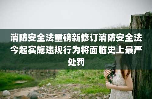 消防安全法重磅新修订消防安全法今起实施违规行为将面临史上最严处罚